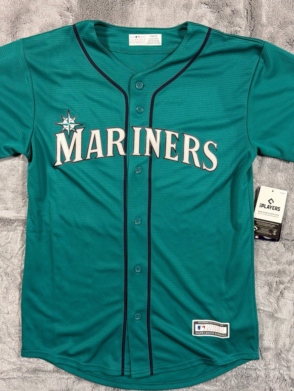 Genuine Merchandise Mariners Julio Rodriguez #44 Youth L Green Jersey